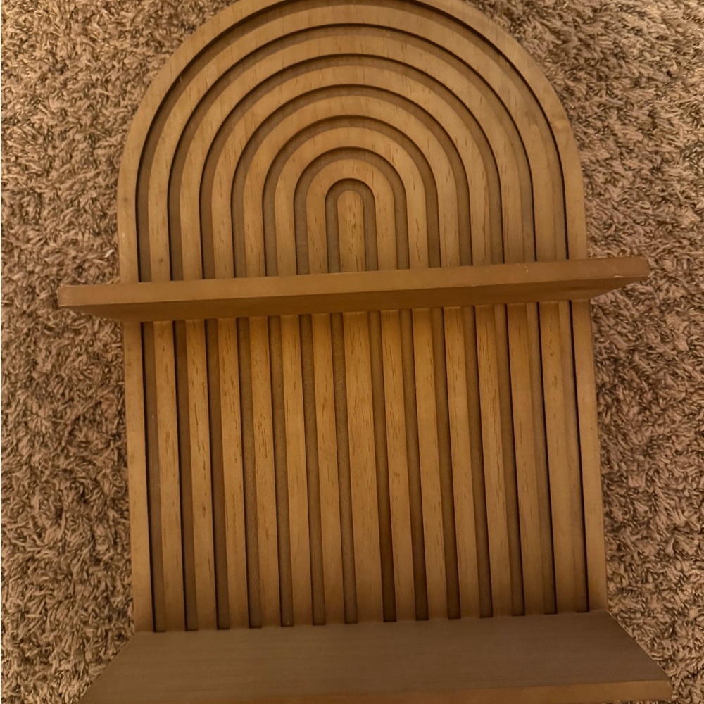Arched Wooden Wall Shelf